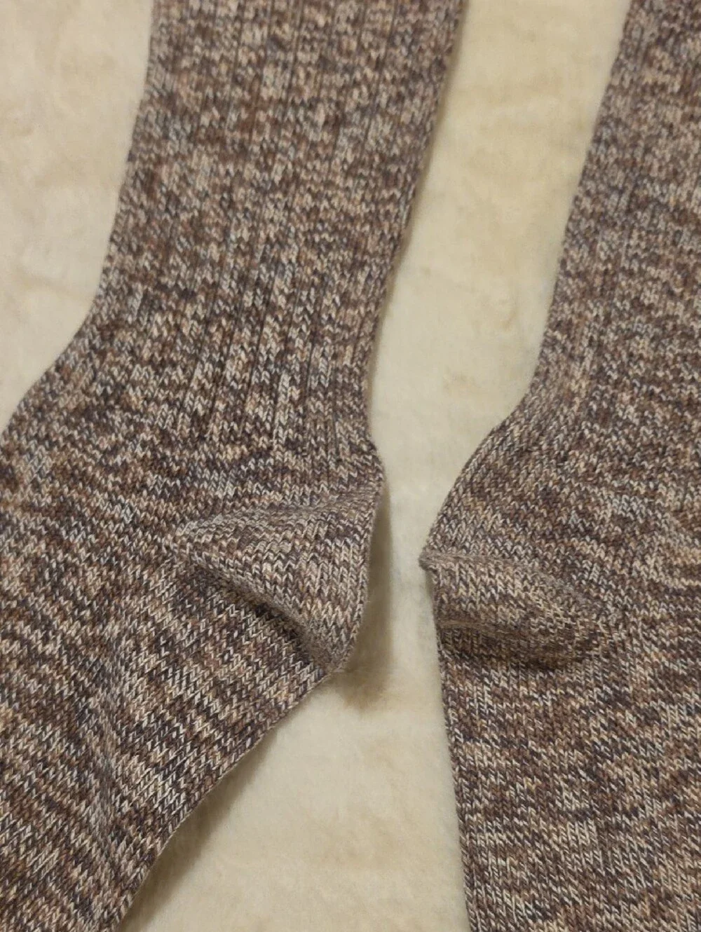 Ralph Lauren Ribbed Marled Crew Socks - Brown (Men's)